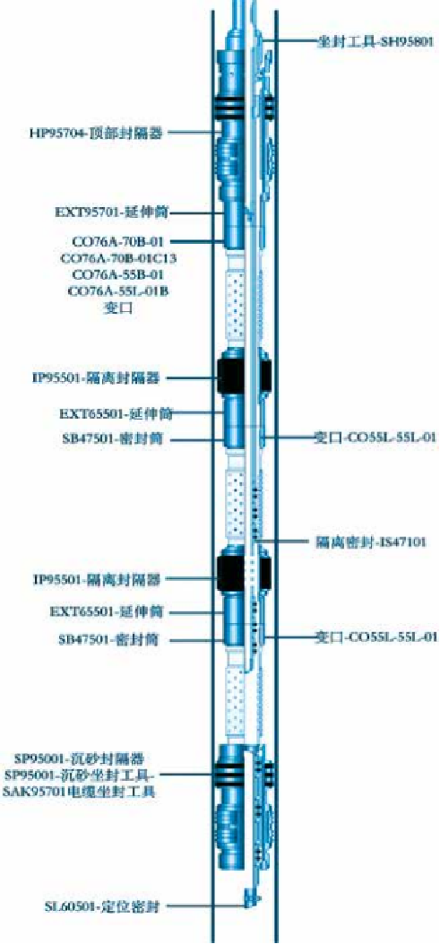 热采套管井一次多层砾石充填防砂系统